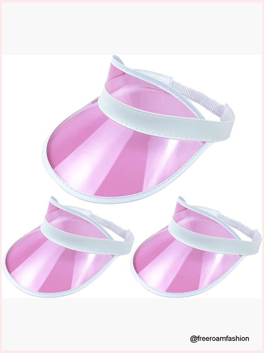 3 Pack Clear Sun Visor Hat Adjustable Lightweight for Outdoor Sports